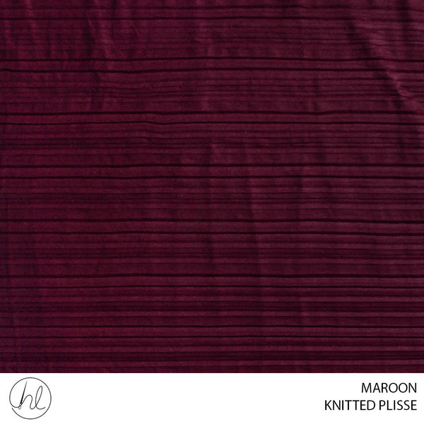 Knitted plisse (51) maroon (150cm) per m