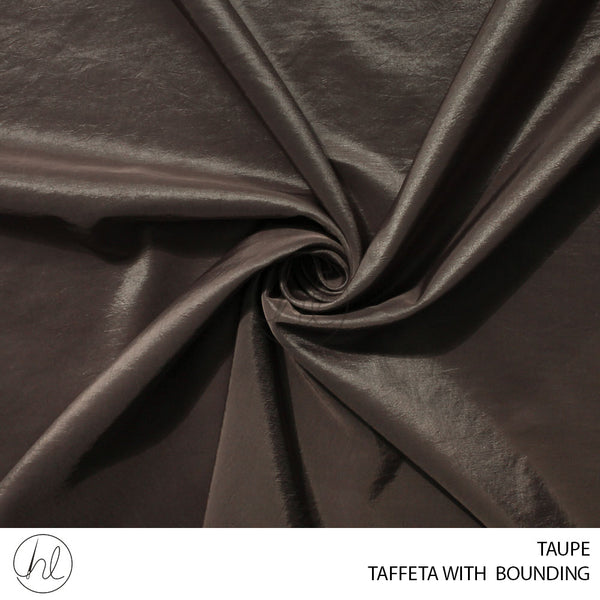 Taffeta with bounding (51) taupe (150cm) per m