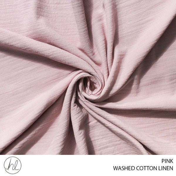 Washed cotton linen (51) pink (150cm) per m