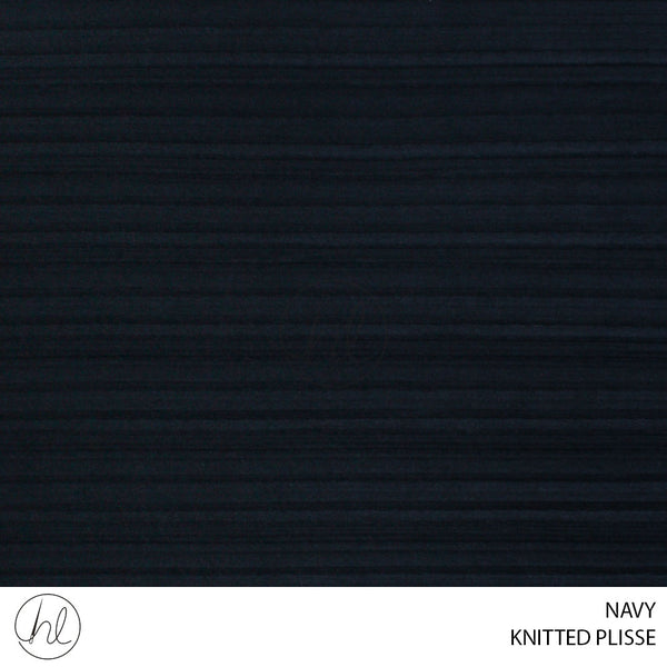 Knitted plisse (51) navy (150cm) per m
