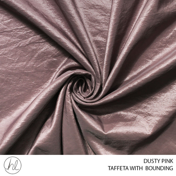 Taffeta with bounding (51) dusty pink (150cm) per m