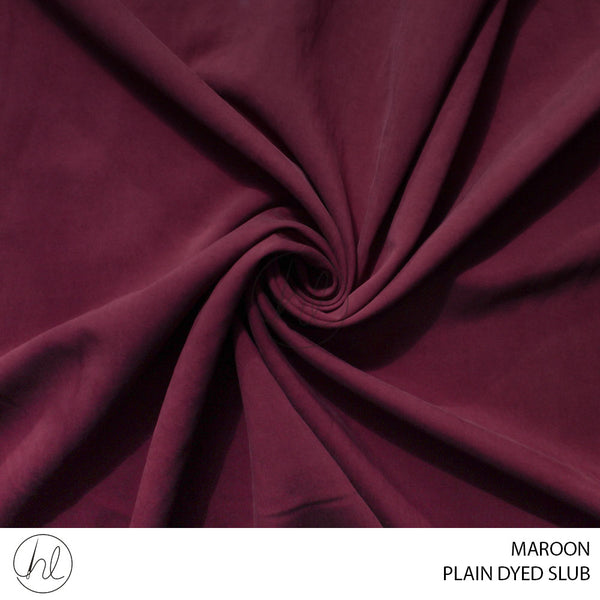 Plain dyed slub (51) maroon (150cm) per m