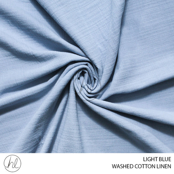 Washed cotton linen (51) light blue (150cm) per m