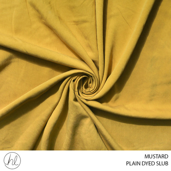 Plain dyed slub (51) mustard (150cm) per m