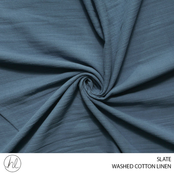 Washed cotton linen (51) slate (150cm) per m