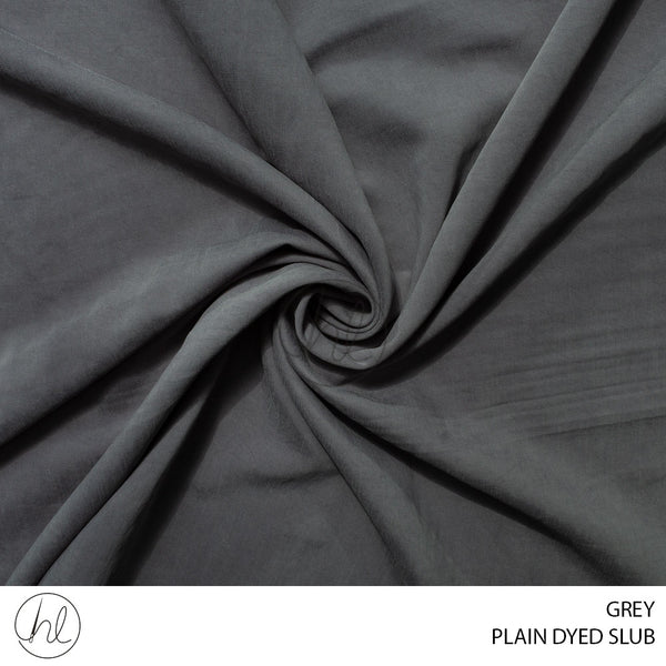 Plain dyed slub (51) grey (150cm) per m