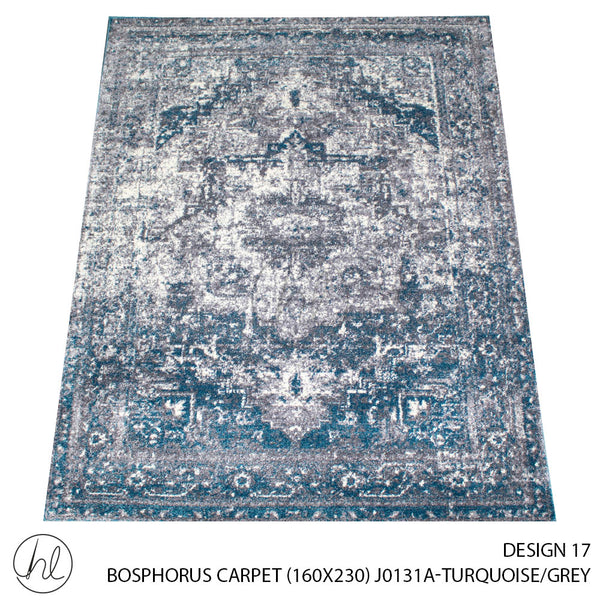 Bosphorus Carpet (160X230) (Design 17) (Turquoise/Grey)