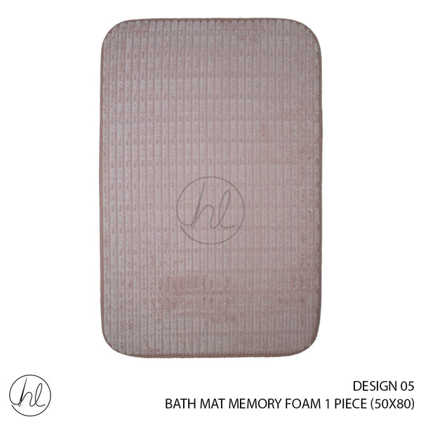 MEMORY FOAM BATH MAT (50X80) (DESIGN 05) (ROSE)
