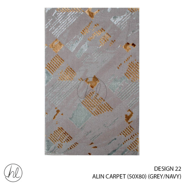 ALIN CARPET (50X80) (DESIGN 22) (GREY)