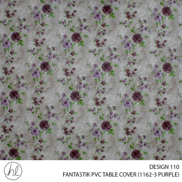 FANTASTIK PVC TABLE COVER (DESIGN 110) (140CM) (PER M) (PURPLE)