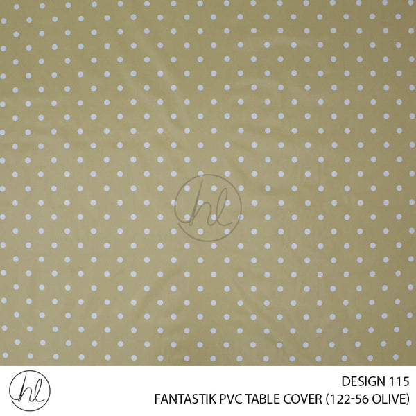 FANTASTIK PVC TABLE COVER (DESIGN 115) (140CM) (PER M) (OLIVE)