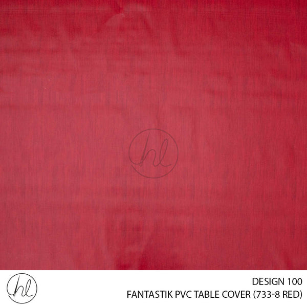 FANTASTIK PVC TABLE COVER (DESIGN 100) (140CM) (PER M) (RED)
