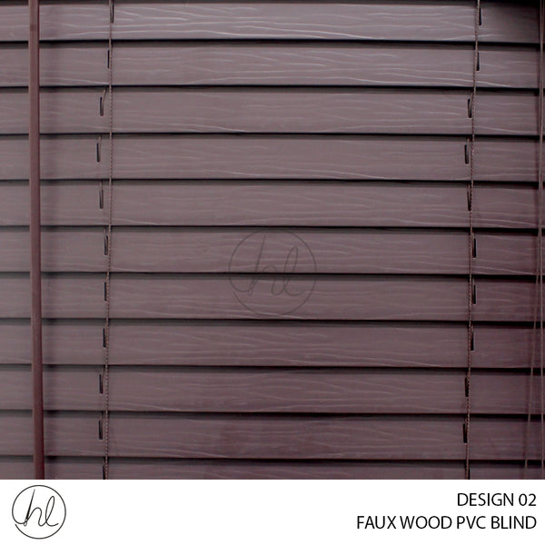 FAUX WOOD PVC BLIND (DESIGN 02) (MAHOGANY)