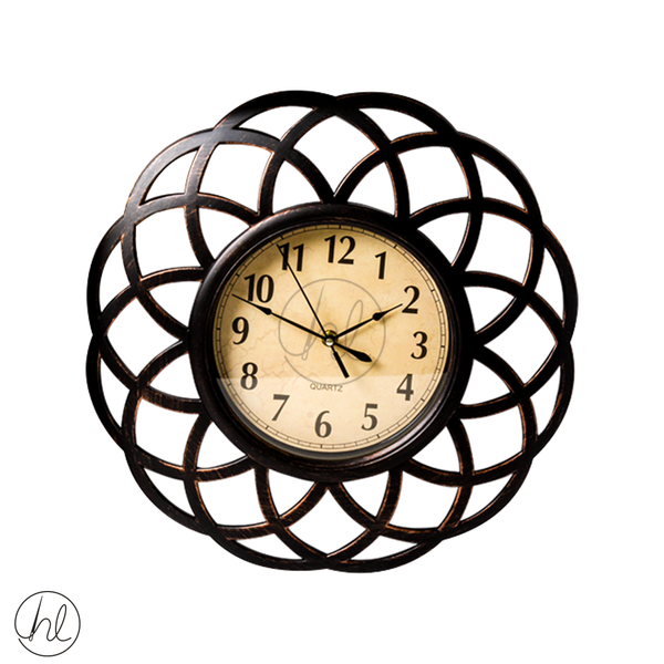 ROUND WALL CLOCK (2873) (WOODEN) (SMALL)
