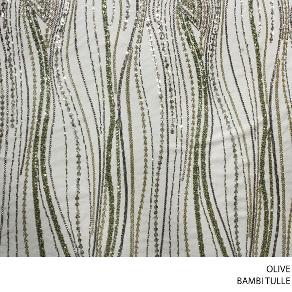 BAMBI FABRIC 140CM OLIVE ROLL ROLL 001