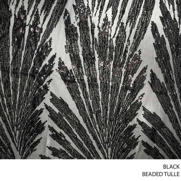 TULLE BEADED BLACK ROLL ROLL 001