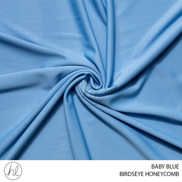 Birdseye Honeycomb (275) Baby Blue (150cm) Per M