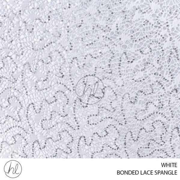 BONDED SPANGLE LACE (781) WHITE (150CM) PER M
