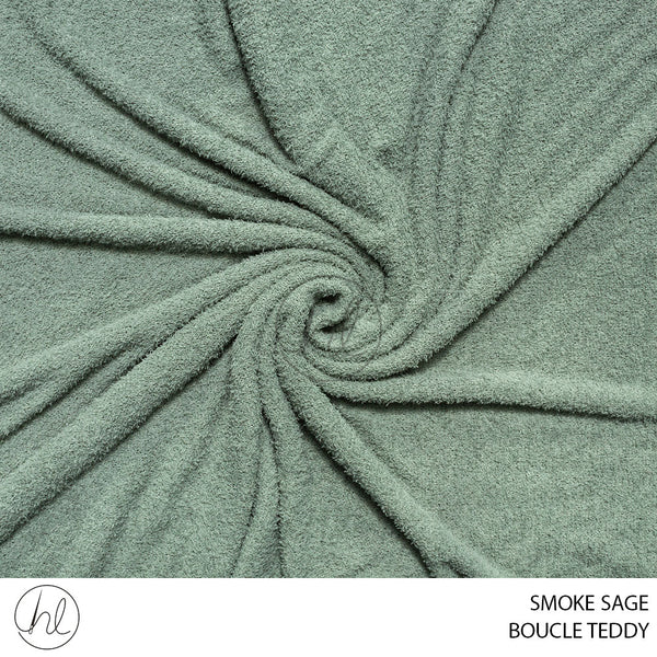 BOUCLE TEDDY (51) SMOKE SAGE (150CM) PER M