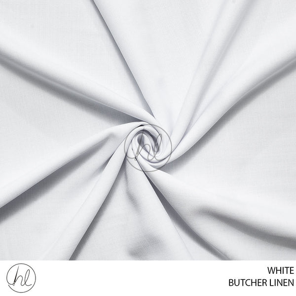 Butcher Linen (781) White (150cm) Per M