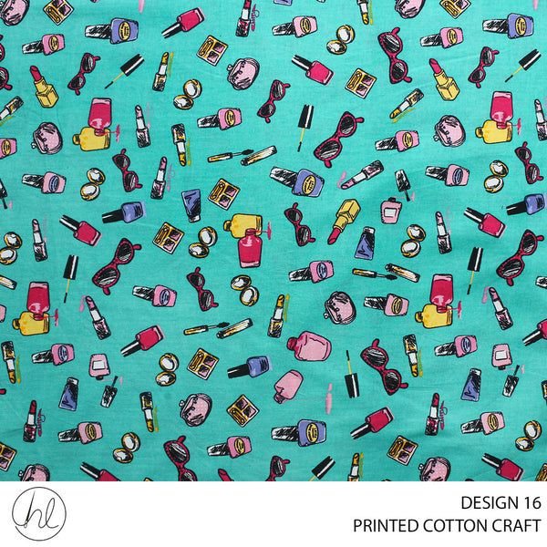 100% COTTON PRT FABRIC GLAM IT ON JADE ROLL ROLL 001