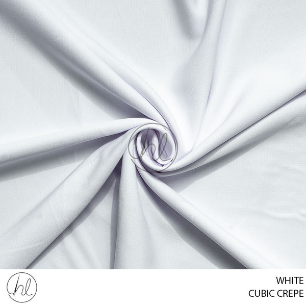 Cubic Crepe (56) White (150cm) Per M