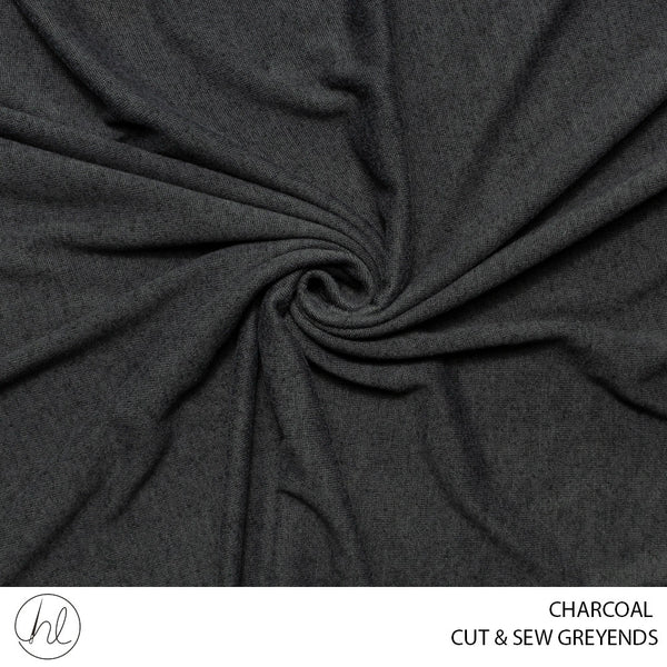 Cut & Sew Greyends (56) Charcoal (150cm) Per M