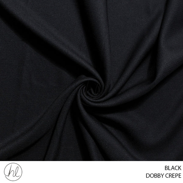 DOBBY CREPE (781) BLACK (150CM) PER M