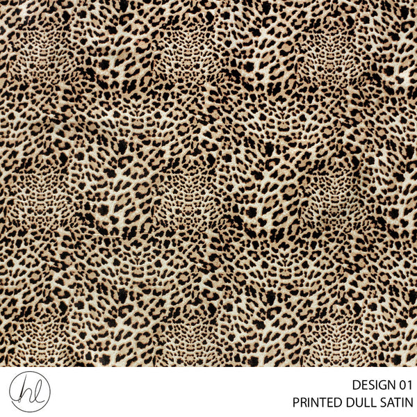 SATIN DULL PRINTED 150CM BEIGE ROLL ROLL 001