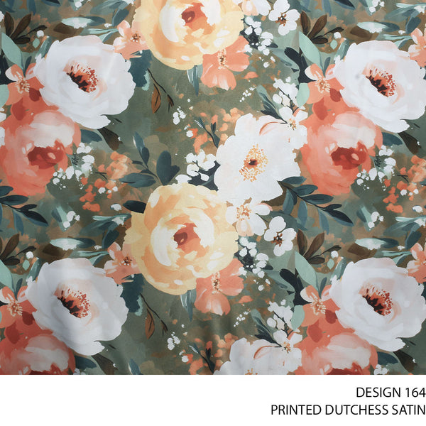 DUTCHESS SATIN PTD FABRIC 150CM OLIVE ROLL ROLL 001