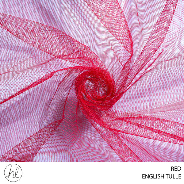 ENGLISH TULLE (53) RED (150CM) PER M