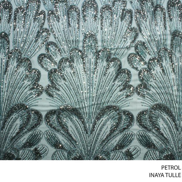 INAYA FABRIC 140CM PETROL ROLL ROLL 001