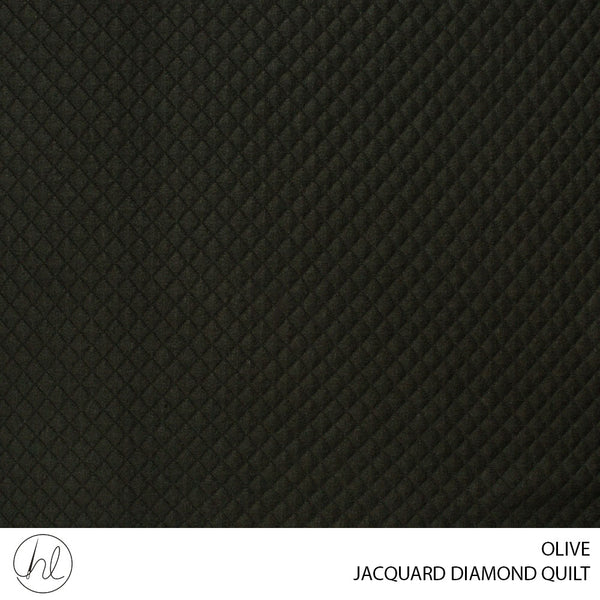 Jacquard Diamond Quilt (56) Olive (150cm) Per M