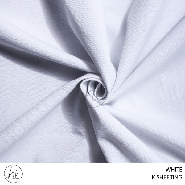 K SHEETING (781) WHITE ( 150CM) PER M
