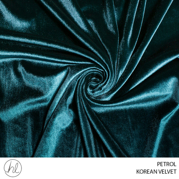 KOREAN VELVET (781) PETROL (150CM) PER M