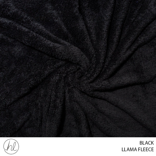 LLAMA FLEECE (51) BLACK (150CM) PER M