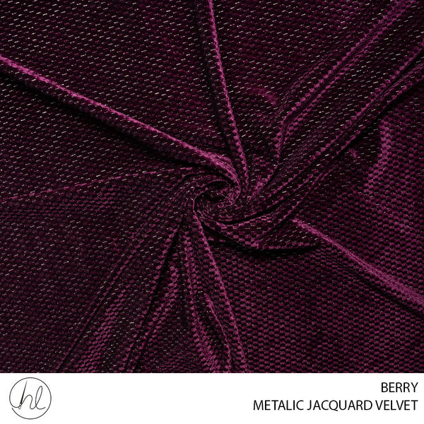 METALIC JACQUARD VELVET (51) BERRY (150CM) PER M