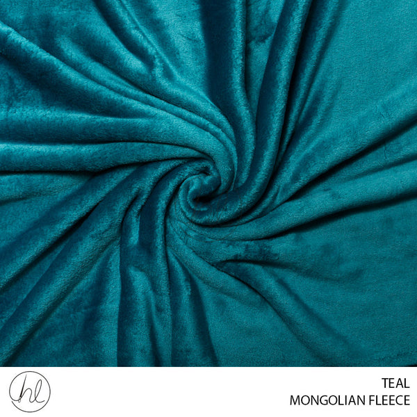 MONGOLIAN FLEECE (55) TEAL (150CM) PER M