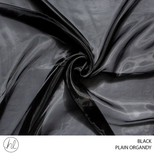 PLAIN ORGNADY (53) BLACK (150CM) PER M