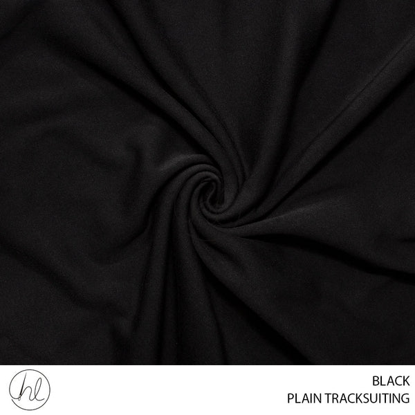 PLAIN TRACKSUITING (51) BLACK (150CM) PER M