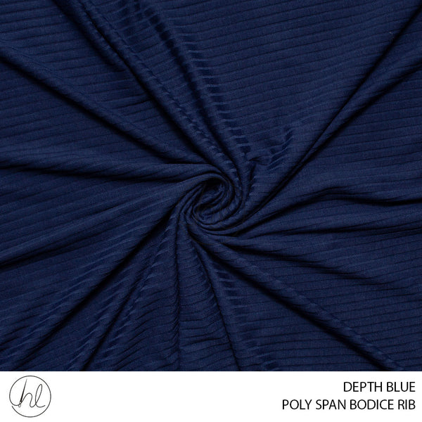 POLY SPAN BODICE RIB (51) BLUE DEPTH (150CM) PER M