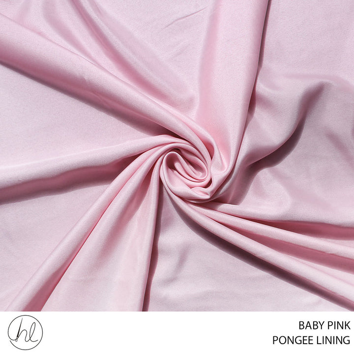 PONGEE LINING PLAIN FABRIC 150CM BABY PINK – Habby And Lace