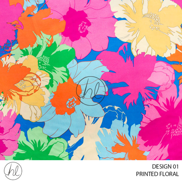 Printed Floral (56) Multi (150cm) Per M