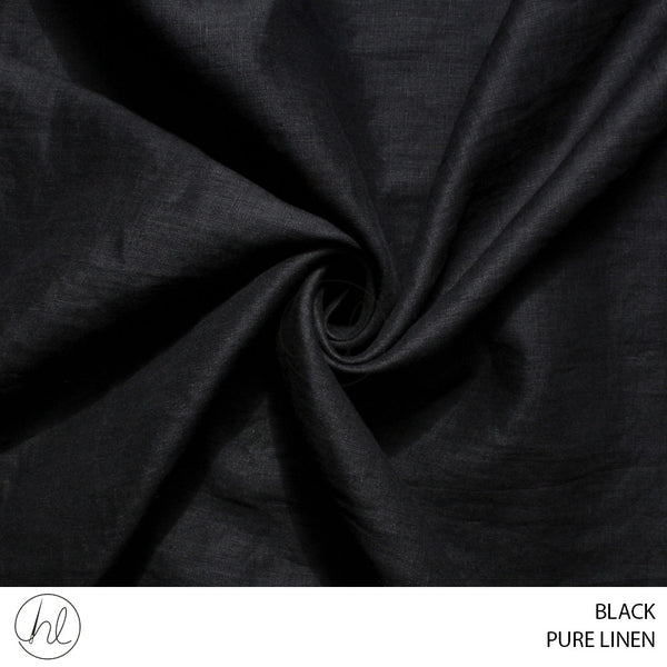 PURE LINEN (55) BLACK (140CM) PER M