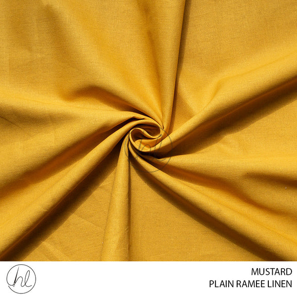 Plain Ramee Linen (781) Mustard (140cm Per M