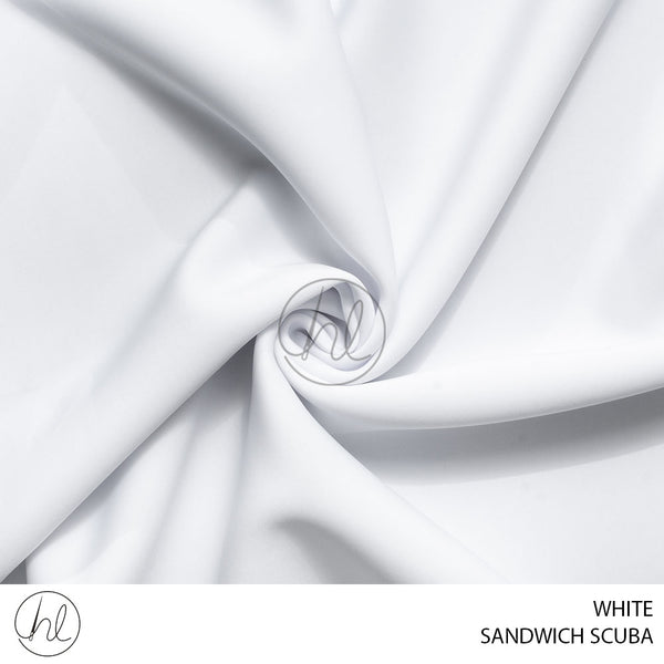 Sandwich Scuba (781) White (150cm) Per m