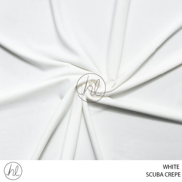 Scuba Crepe (932) White (150cm) Per M