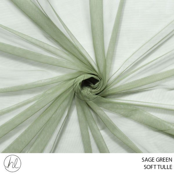 SOFT TULLE (53) SAGE GREEN (150CM) PER M