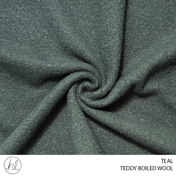 Teddy Boiled Wool (56) Teal (150cm) Per M