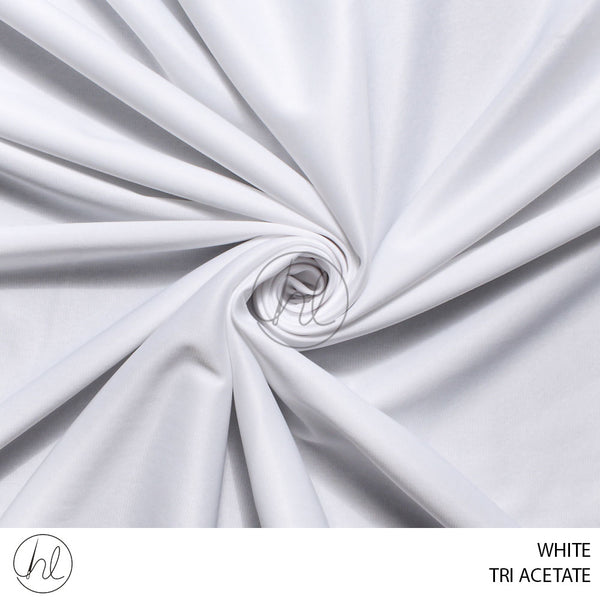 TRI ACETATE (55) WHITE (150CM) PER M